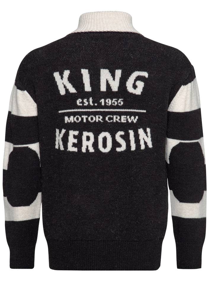 Queen Kerosin Strickpullover «KK Motor Crew» Nur für heute
