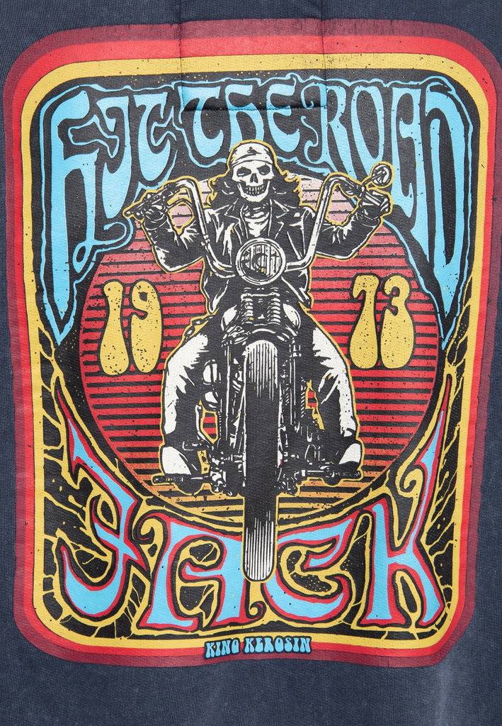 Queen Kerosin Sweatjacke Acidwash «Hit The Road Jack» Sonderangebot der Fabrik