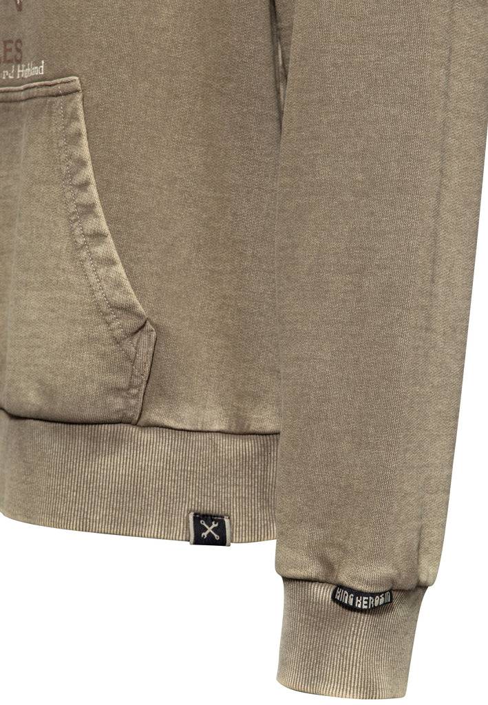 Queen Kerosin Hoodie Acidwash «Kings» Vierteljährliche Förderung