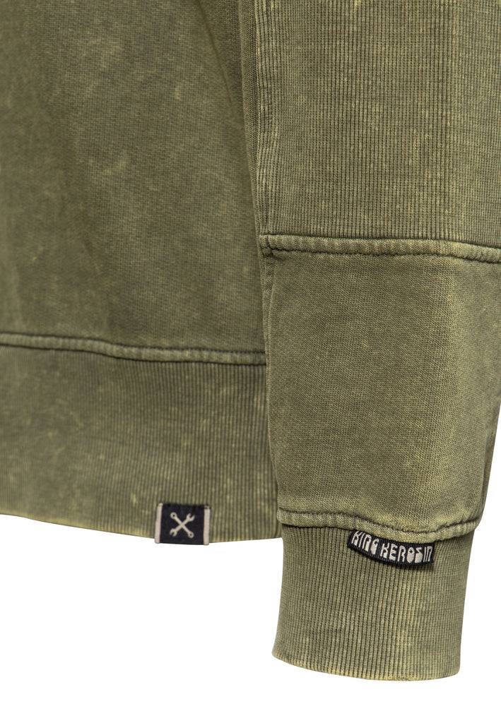 Queen Kerosin Pullover acid washed «Psychedelic Custom Chopper» Nur noch ein Tag übrig