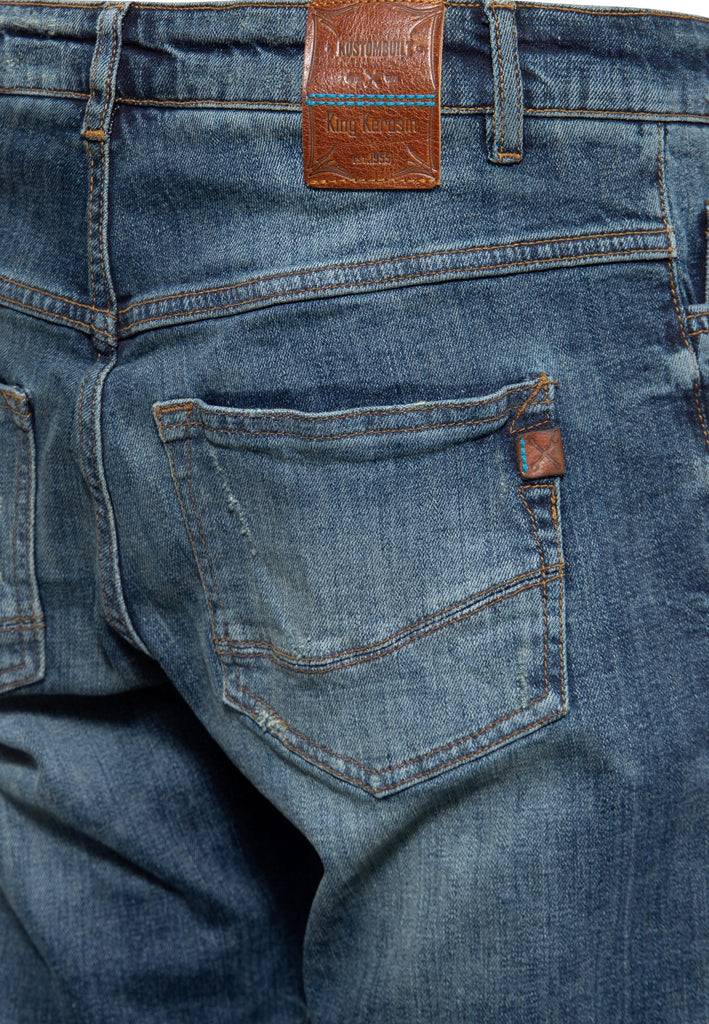 Queen Kerosin 5-Pocket Jeans «Robin» 50% Rabatt mit kostenlosem Versand