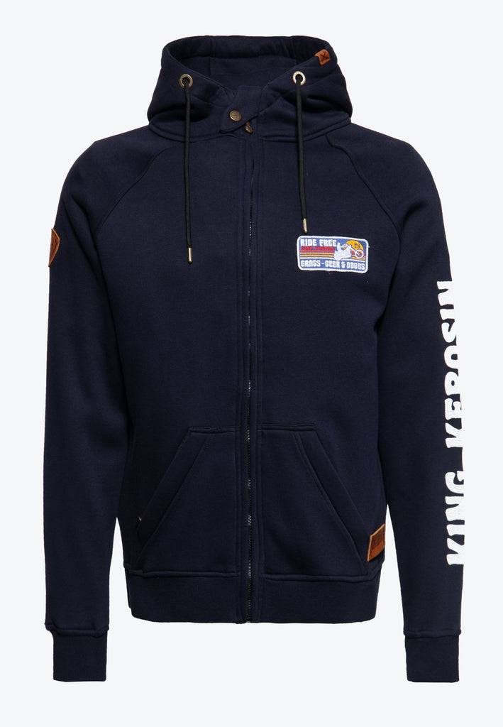 Queen Kerosin Outdoor Sweatjacke «KK Adventure Gear - Ride Free» Black Friday Preise