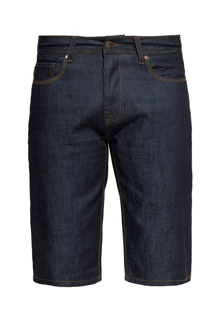 Queen Kerosin Denim Shorts mit Pintstripe Stitching «50s Workwear» Fabrikverkauf