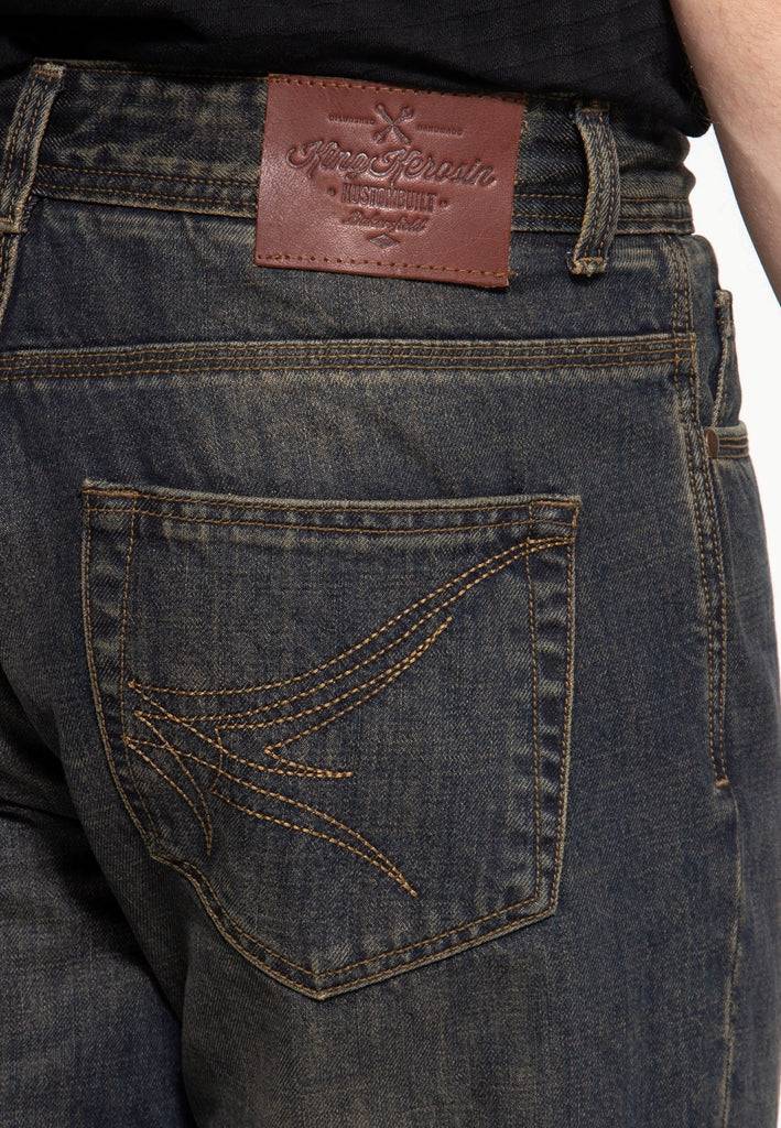 Queen Kerosin 5-Pocket Jeans Tint Wash «Scott» Meist gekauft