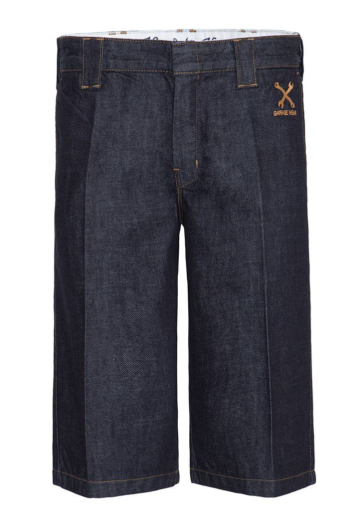 Queen Kerosin Workwear Shorts in Oil-Washed Optik «Garage Wear» Limitierter Zeitrabatt