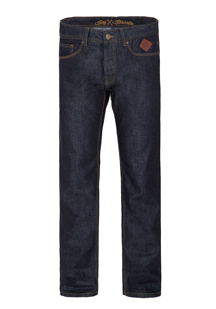 Queen Kerosin Regular Fit Jeans in dark blue mit Logo-Patch «Robin» Fabrik Onlineshop