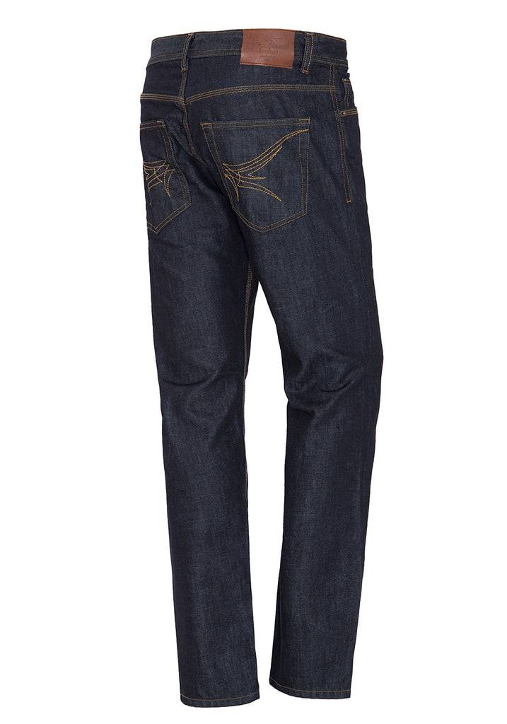 Queen Kerosin Regular Fit Jeans in dark blue mit Logo-Patch «Robin» Fabrik Onlineshop