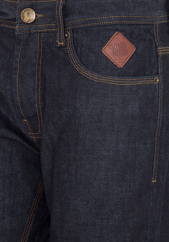 Queen Kerosin Regular Fit Jeans in dark blue mit Logo-Patch «Robin» Fabrik Onlineshop