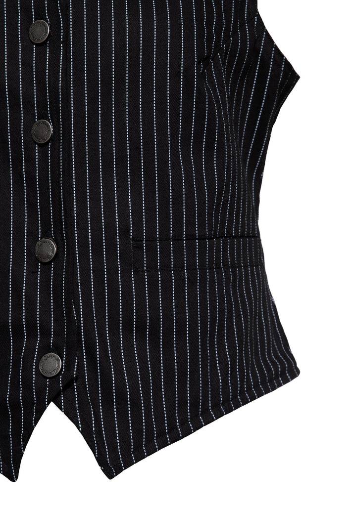 Queen Kerosin Pinstripe Weste Osterangebot