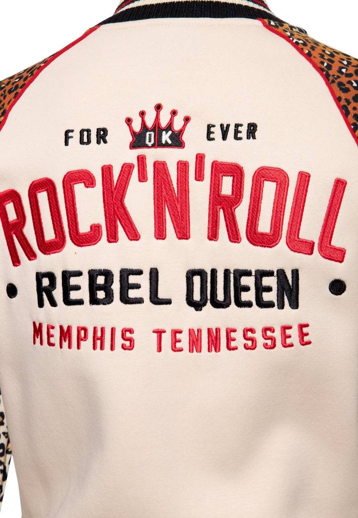 Queen Kerosin College Jacke «Rock'n'Roll Rebel Queen» Tiefpreis
