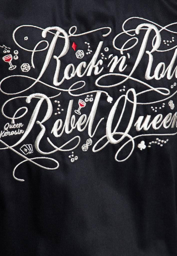 Queen Kerosin Gabardine Jacke «Rock'n'Roll Rebel Queen» Super Sparpreis