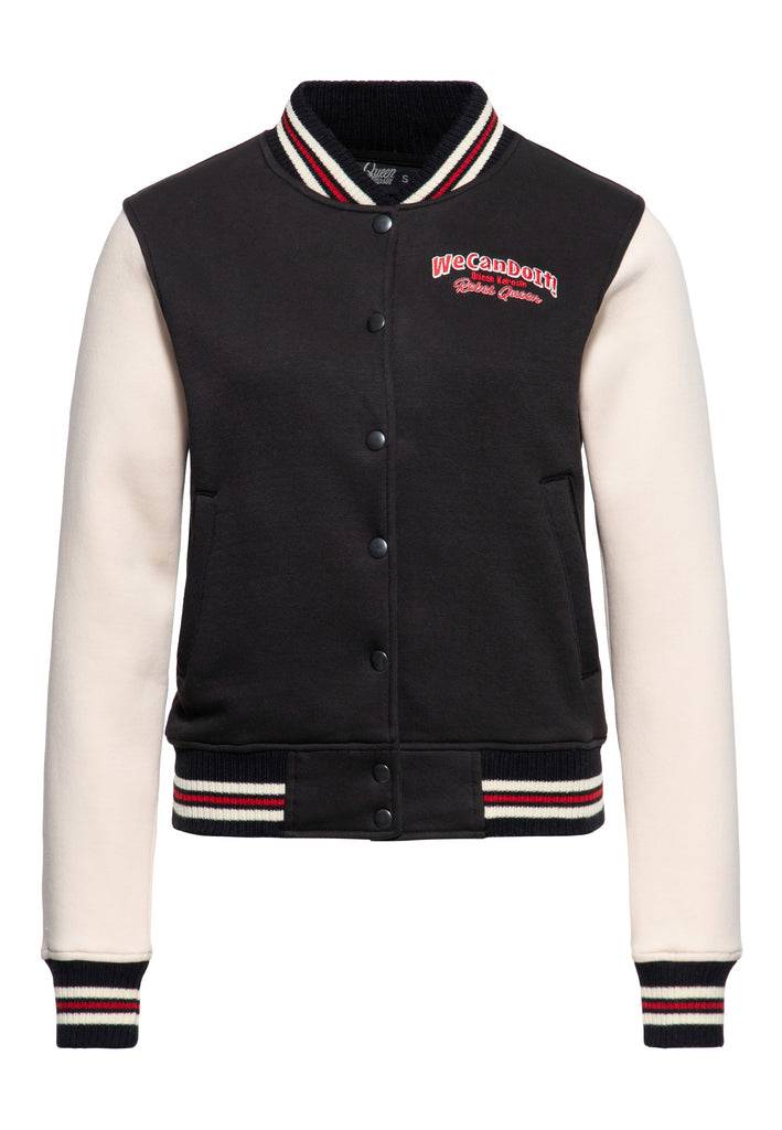 Queen Kerosin College Jacke «We Can Do It!» Kostenlose Rückgabe