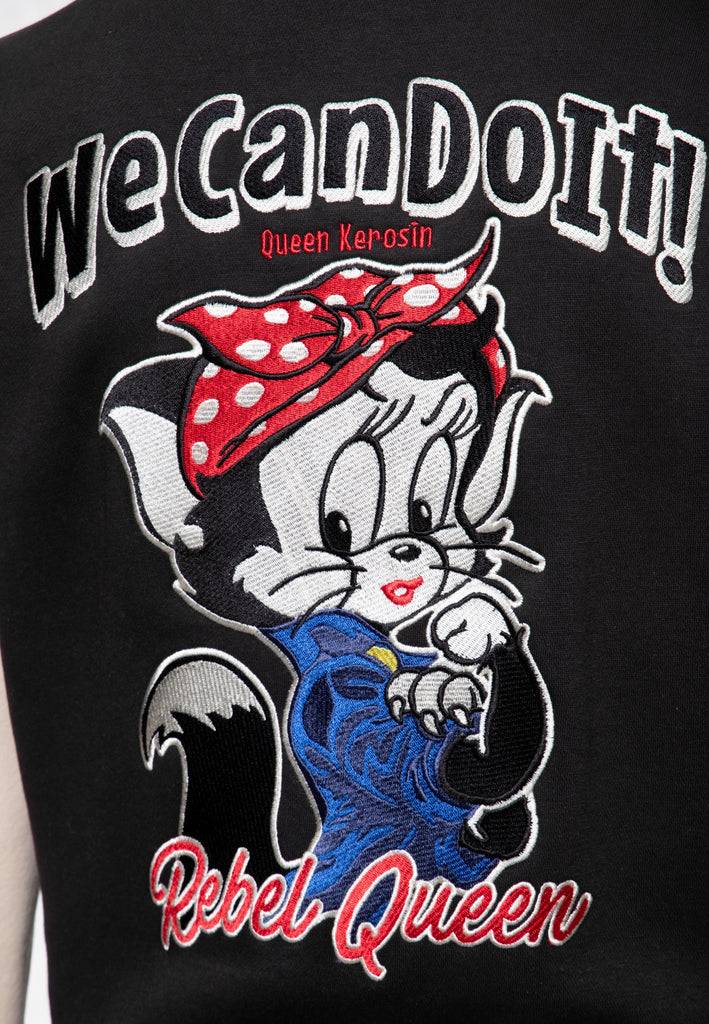 Queen Kerosin College Jacke «We Can Do It!» Kostenlose Rückgabe
