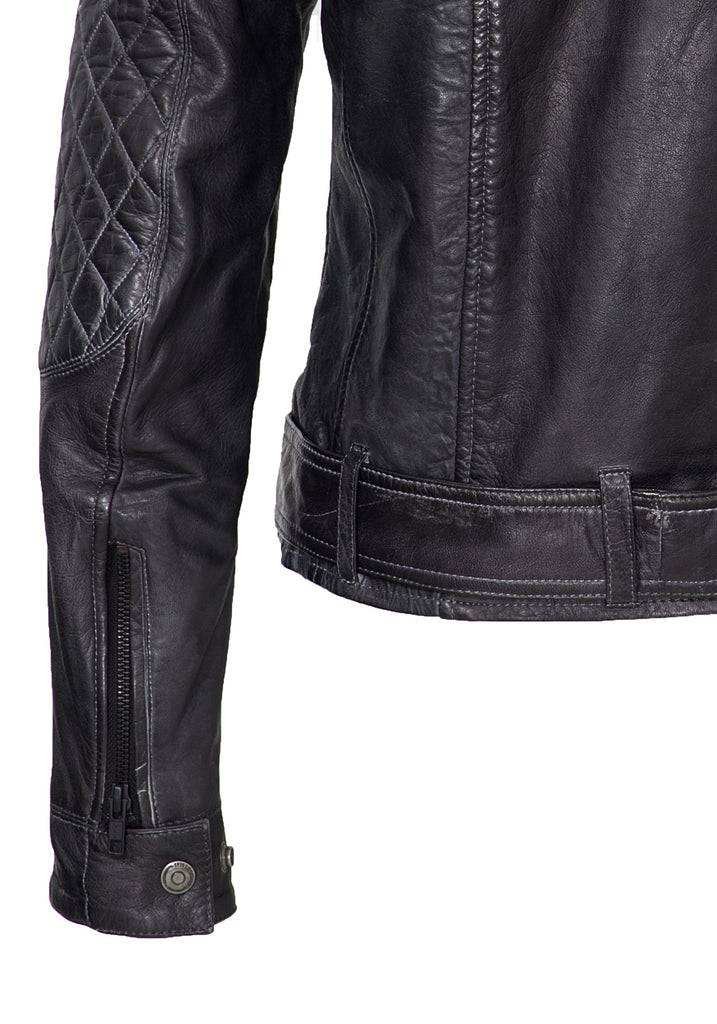 Queen Kerosin Lederjacke mit Kontrastfutter Sonderangebot der Fabrik
