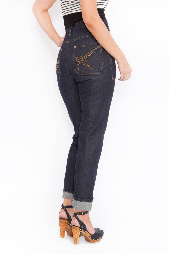 Queen Kerosin Authentic Selvedge Jeans «Red Selvedge» Clearance-Verkauf