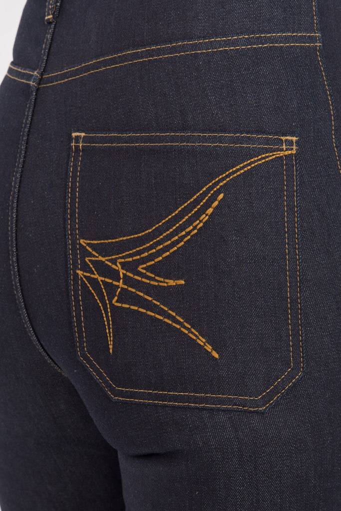 Queen Kerosin Authentic Selvedge Jeans «Red Selvedge» Clearance-Verkauf