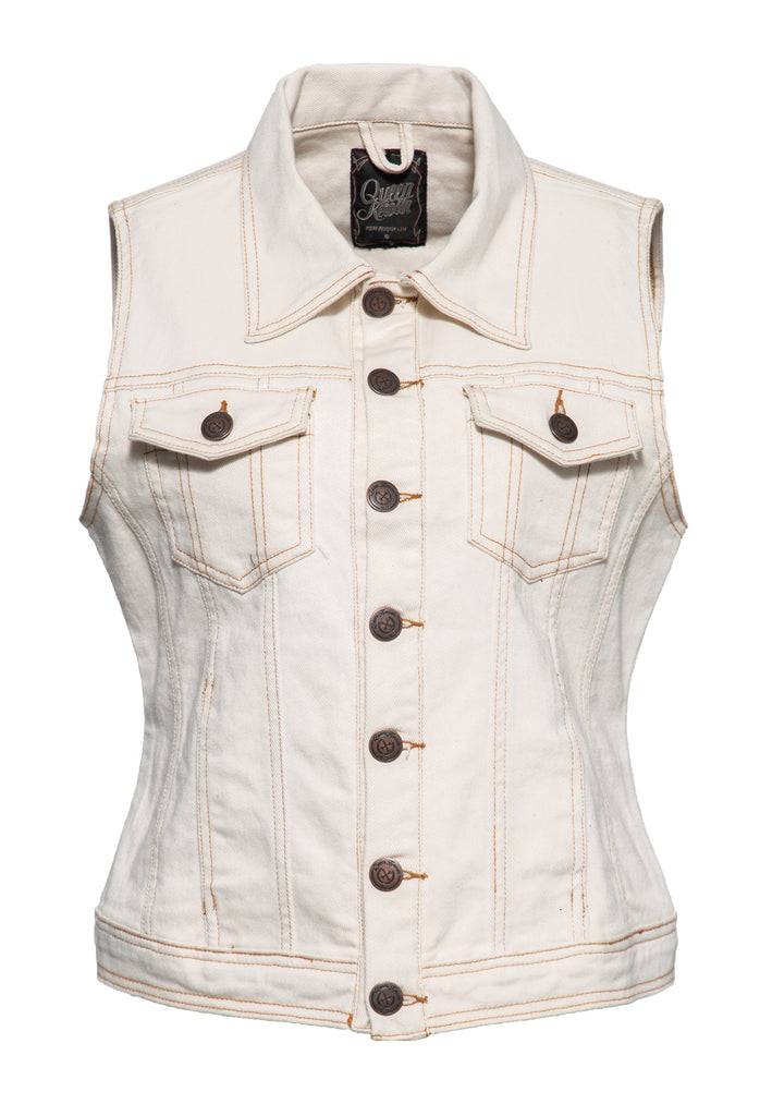 Queen Kerosin Jeans Weste «Speedway Queen» Kostenloser Versand international