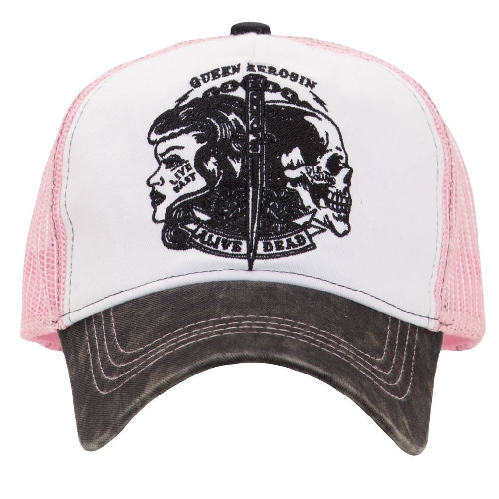Queen Kerosin Trucker Cap in Vintage Waschung »Alive Dead« Speichern exportieren
