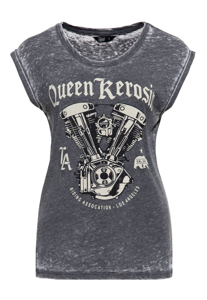 Queen Kerosin T-Shirt «Riding Association» 50% Rabatt für begrenzte Zeit