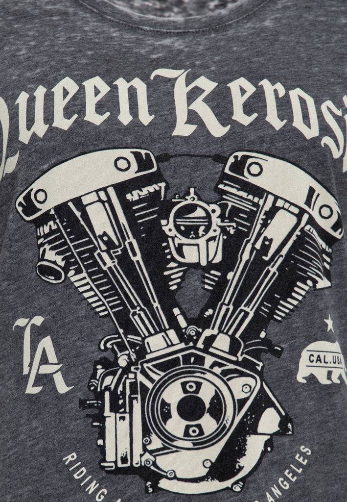 Queen Kerosin T-Shirt «Riding Association» 50% Rabatt für begrenzte Zeit