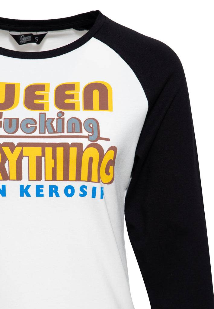 Queen Kerosin 3/4-Arm Shirt «Queen Of Fucking Everything» Rabatte dieses Monats