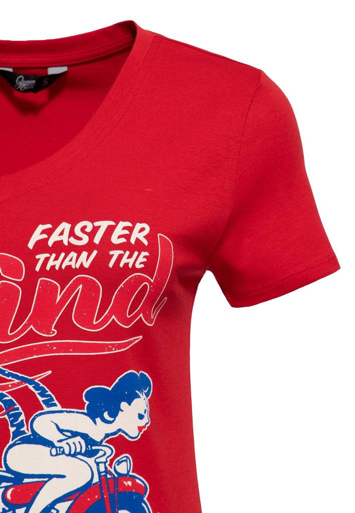 Queen Kerosin T-Shirt «Faster Than The Wind» Verkauf