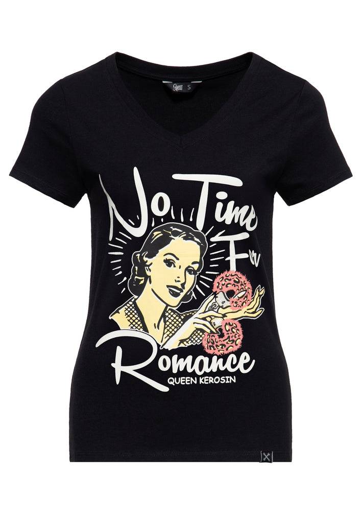 Queen Kerosin T-Shirt «No Time For Romance» Hotsell