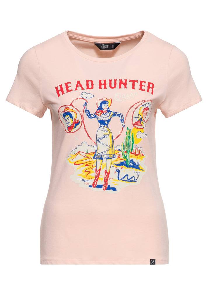 Queen Kerosin Print T-Shirt «Head Hunter» Fabrikverkauf