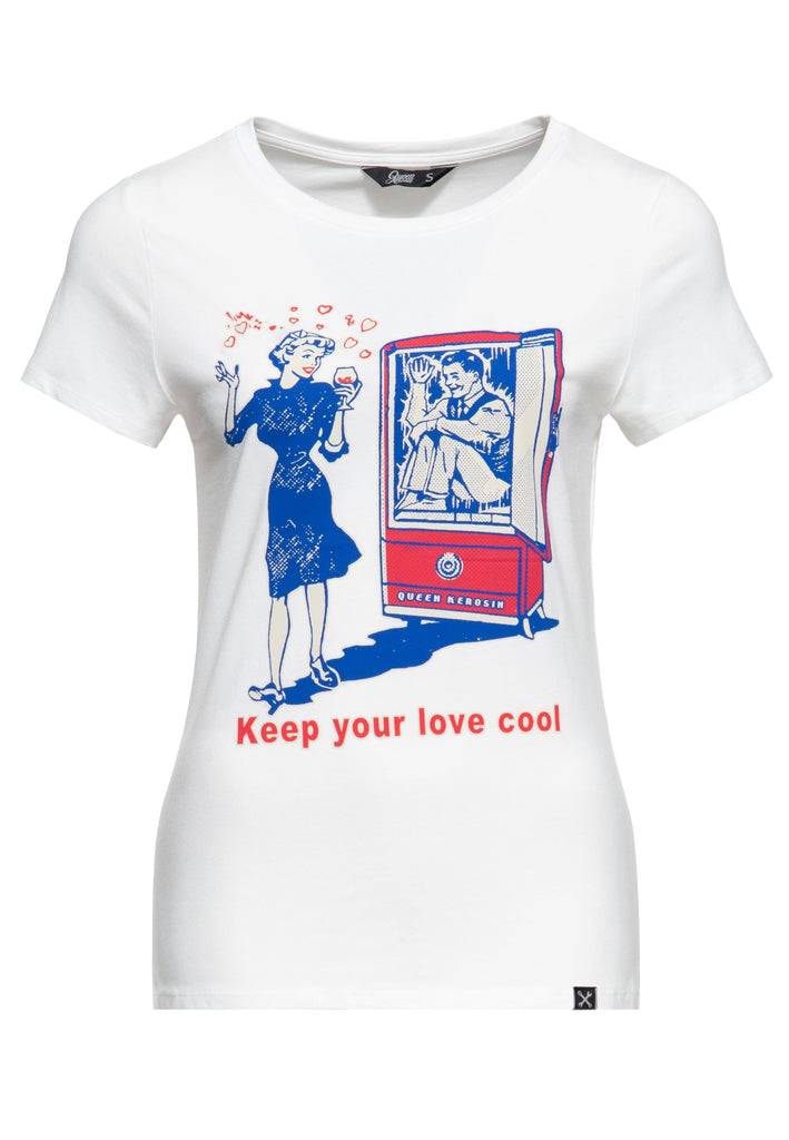 Queen Kerosin T-Shirt «Keep Your Love Cool» Meist gekauft