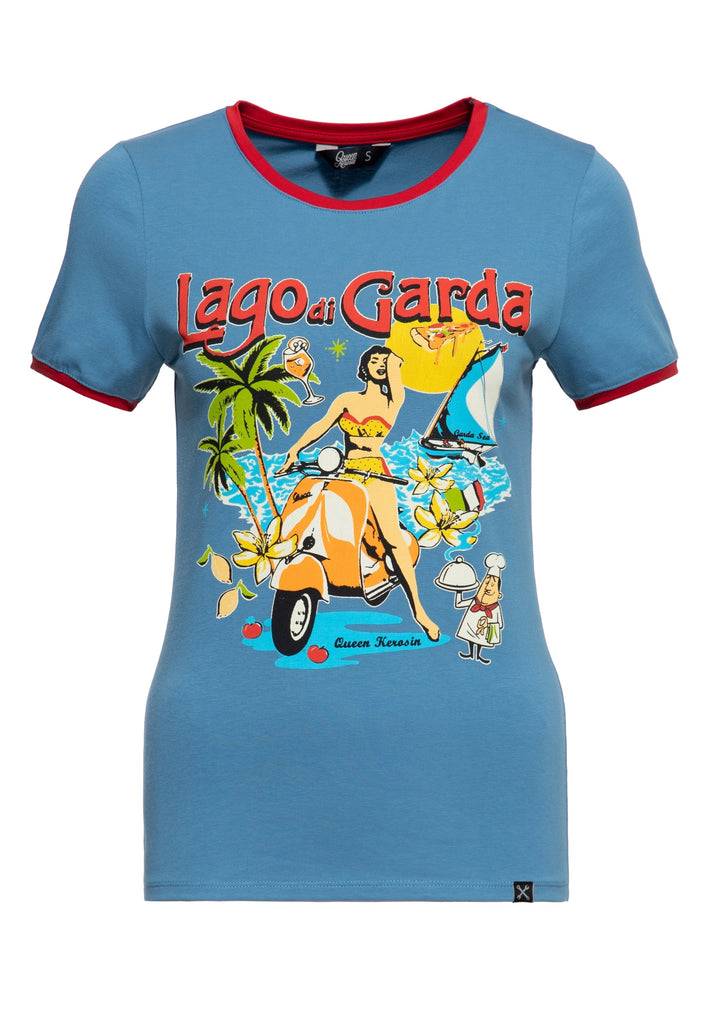 Queen Kerosin Ringer T-Shirt «Lago di Garda» Blitzverkäufe