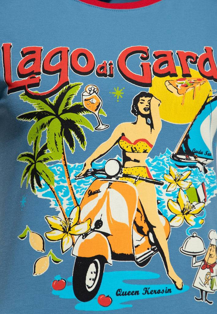 Queen Kerosin Ringer T-Shirt «Lago di Garda» Blitzverkäufe