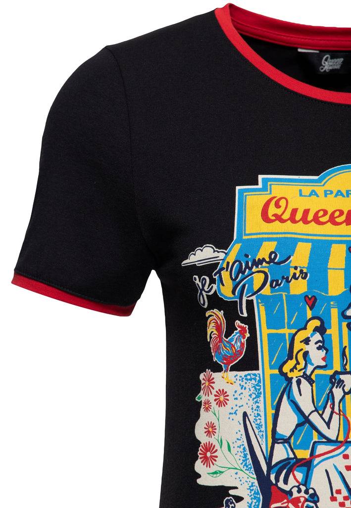 Queen Kerosin Ringer T-Shirt «Real Romance» Kostenloser Versand