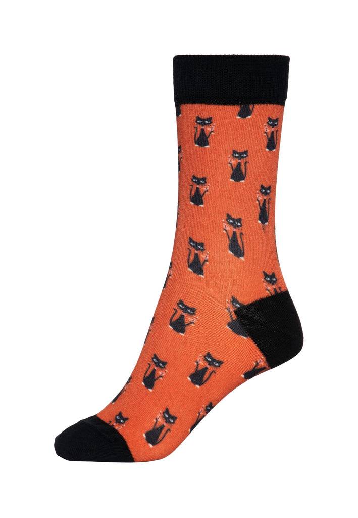 Queen Kerosin Socken «Cat» Großer Ausverkauf