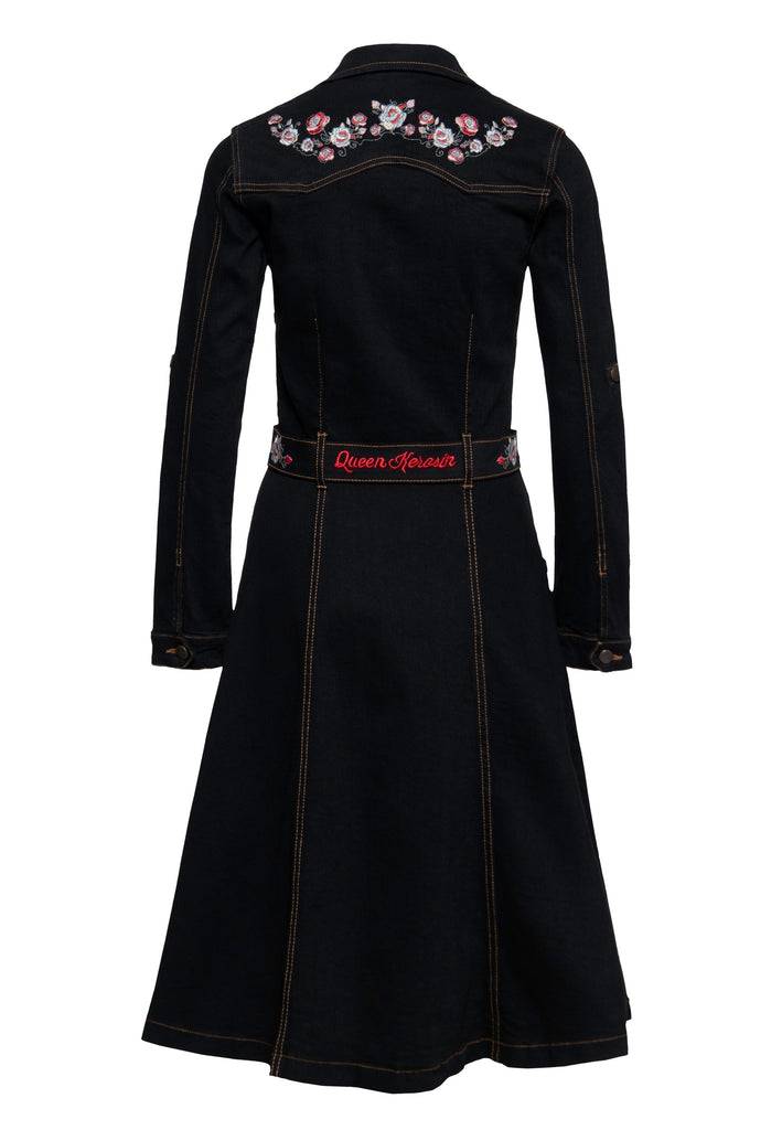 Queen Kerosin Denim Swing Kleid Weihnachtsangebot