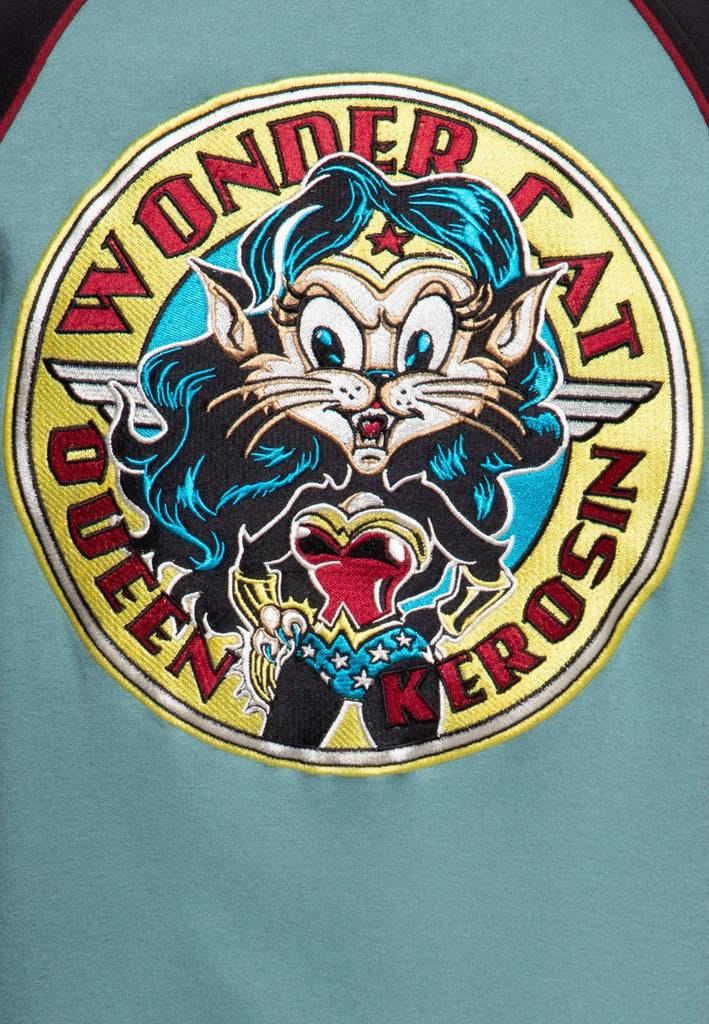 Queen Kerosin College Jacke «Wonder Cat» Vatertagsangebot