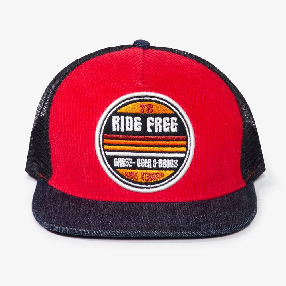 Queen Kerosin Snapback Mesh Cap «Ride Free» Bis zu 50% Rabatt