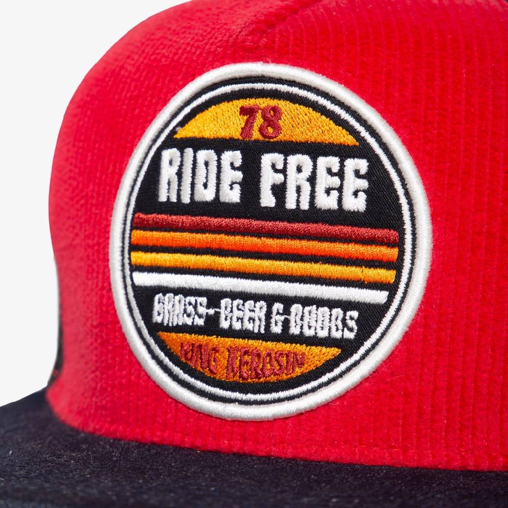 Queen Kerosin Snapback Mesh Cap «Ride Free» Bis zu 50% Rabatt