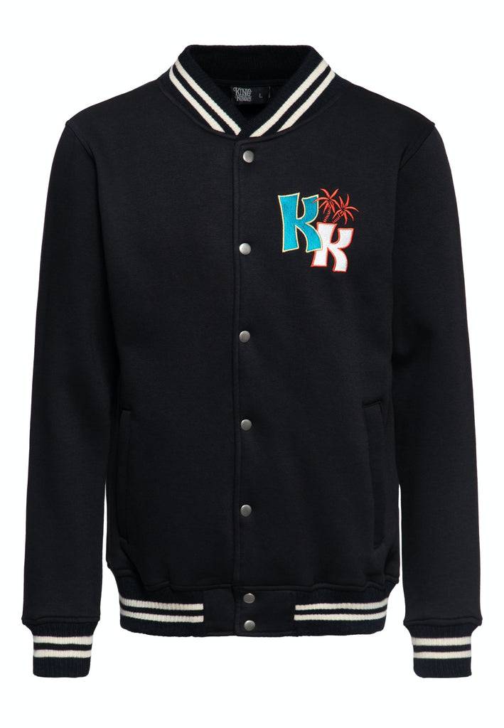 Queen Kerosin College Sweatjacke «Tiki Surfers» Black Friday Preise