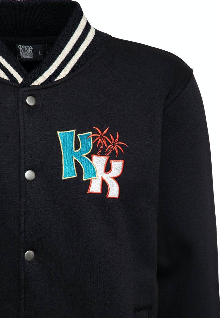 Queen Kerosin College Sweatjacke «Tiki Surfers» Black Friday Preise
