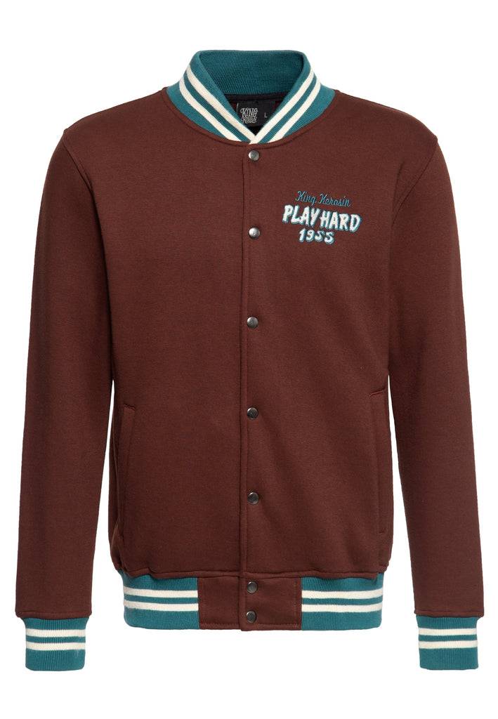 Queen Kerosin College Sweat Jacke «Play Hard» 2025