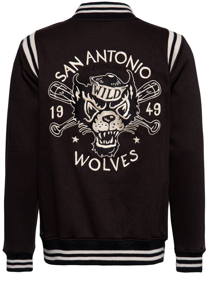 Queen Kerosin College Sweat-Jacke «San Antonio Wolves» Outlet