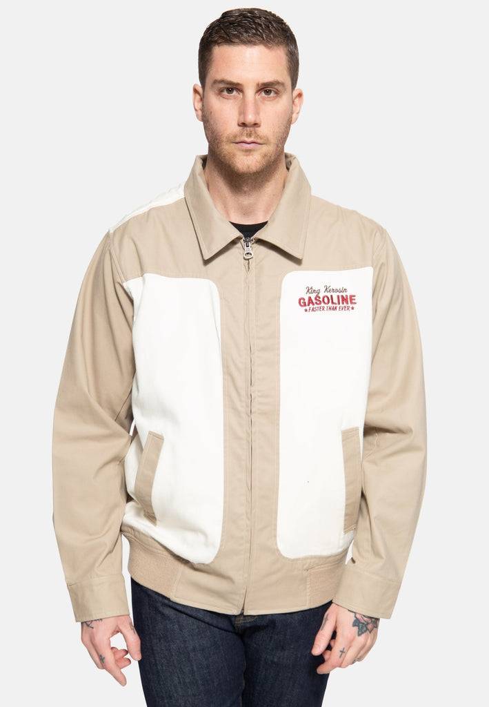 Queen Kerosin Gabardine Jacke «Motorway Oils» Verkauf