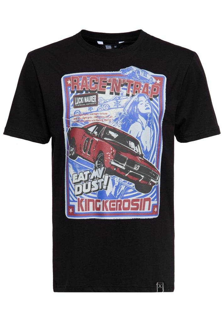 Queen Kerosin T-Shirt Lucki Maurer «Race N Trap» Meist gekauft