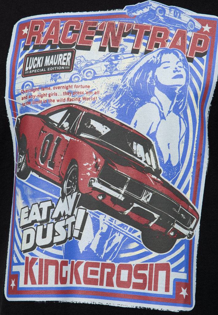 Queen Kerosin T-Shirt Lucki Maurer «Race N Trap» Meist gekauft