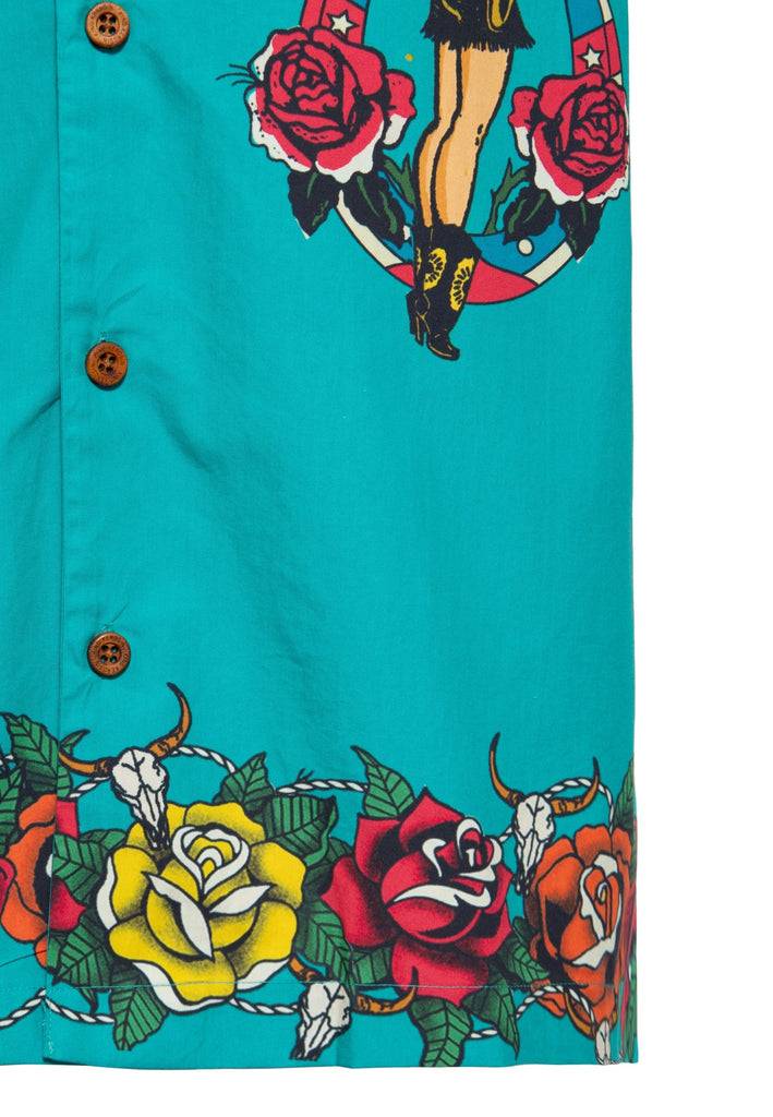 Queen Kerosin Hawaiihemd «Wild Wild West Texas» aus Bio-Baumwolle Fabrik Onlineshop