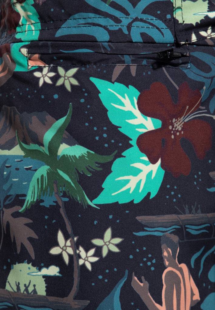 Queen Kerosin Badeshorts «Tropical Hulla Hou» Online Shopping