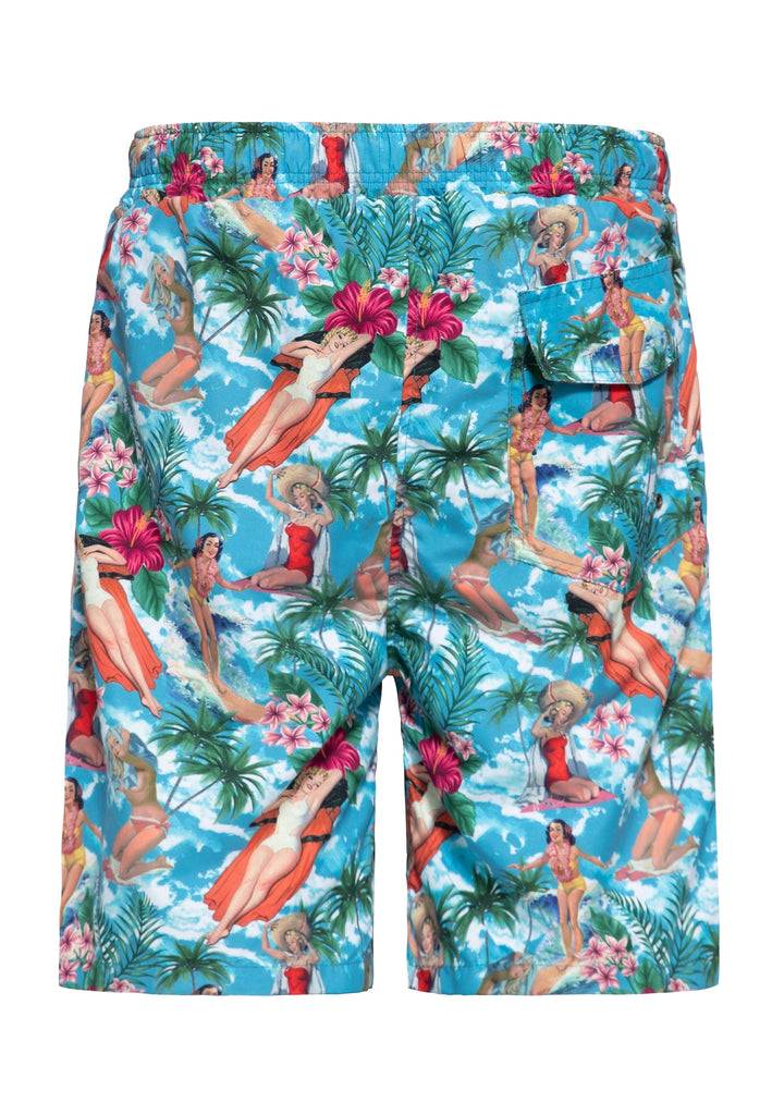 Queen Kerosin Badeshorts «Tropical Hawaiian» Preisnachlass