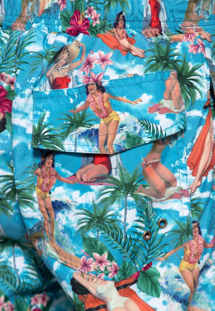 Queen Kerosin Badeshorts «Tropical Hawaiian» Preisnachlass