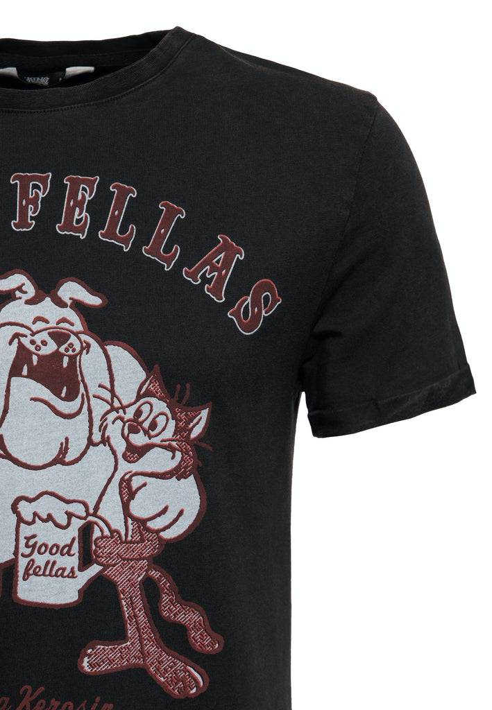 Queen Kerosin Oil Washed T-Shirt «GoodFellas» Weihnachtsangebot