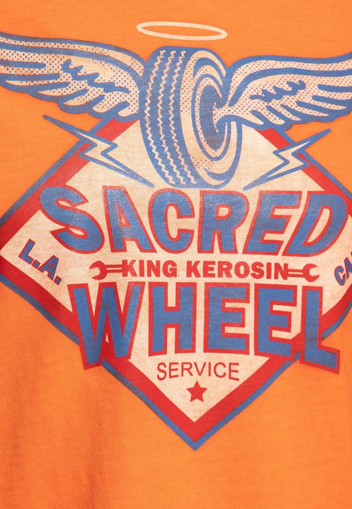 Queen Kerosin Oil Washed T-Shirt «Sacred Wheel» Osterangebot